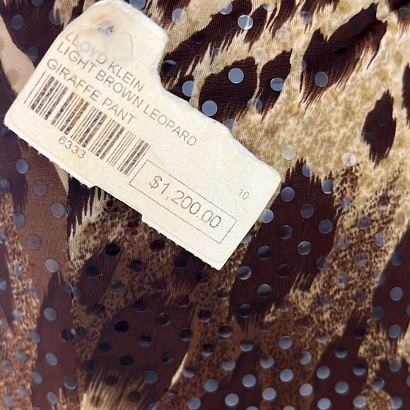 New Lloyd Klein Leopard Giraffe Pants - Picture 4 of 12